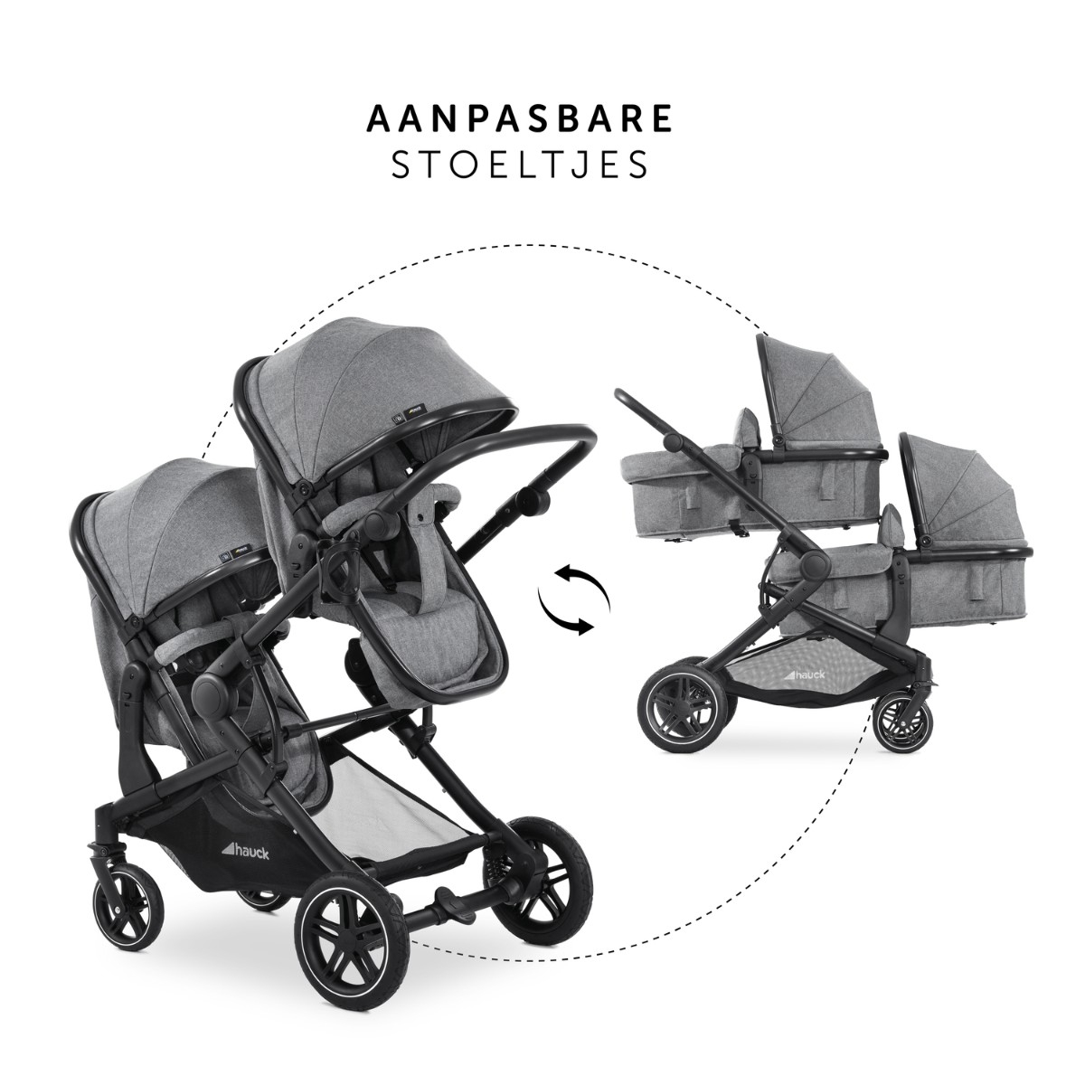 Product image - Twin Kinderwagen Atlantic ~ Grijs