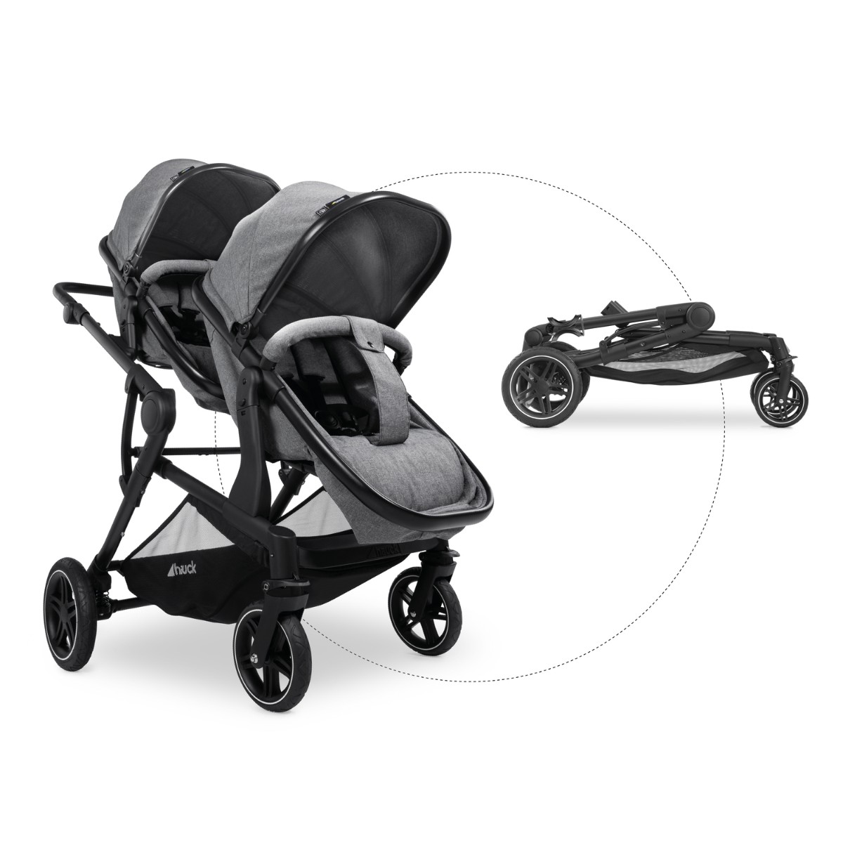 Product image - Twin Kinderwagen Atlantic ~ Grijs