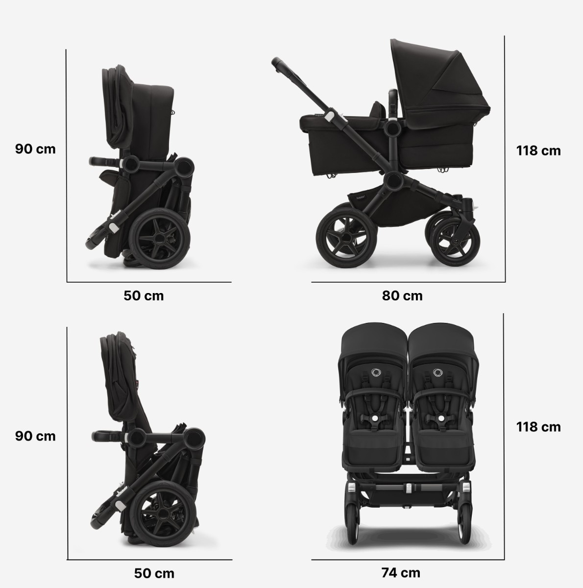 Product image - Bugaboo Donky 5 Twin ~ Midnight Black