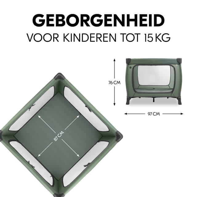 Product image - Hauck Campingbed ~ Dark green